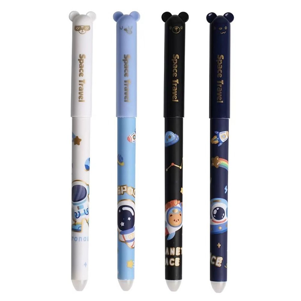 24PCS/Set 0.5mm Erasable Pen Black/Blue Ink Sign Pen Cartoon Ballpoint Pen  Students