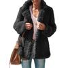 Damen Herbst Winter Langarm Plüsch Warmer Mantel Offen Vorne Warme Strickjacke Jacke