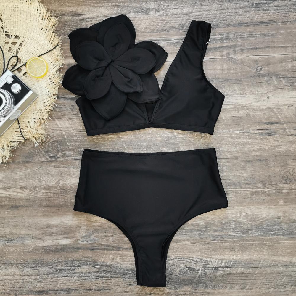 2024 בגד ים סקסי 2 צבעים פרח מרופד יוקרתי נשים בגד ים פרחוני סקסי מותן גבוה מונוקיני תשוקה בגד ים