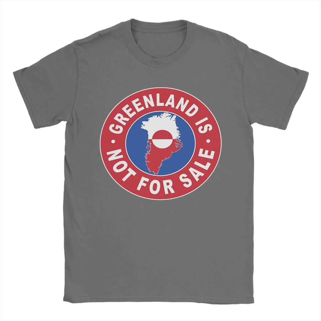 La Groenlandia Non È In Vendita Magliette Uomo Maglietta Creativa Manica Corta Girocollo Magliette 100% Cotone Abbigliamento Stampato