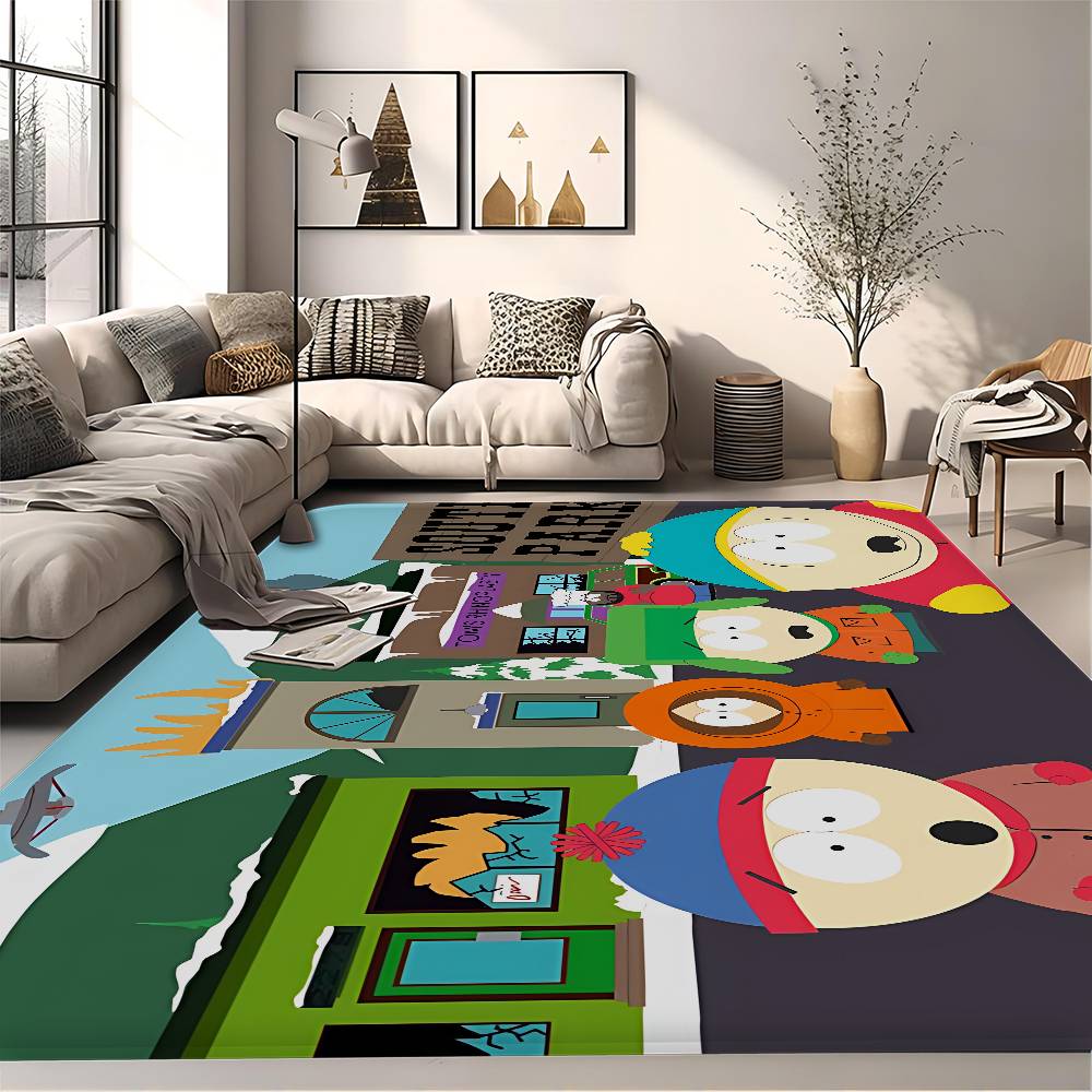 Cartoon S-South Cute P-Park Room Mats Retro Multiple Choice Living Room Kitchen Rug Non-Slip Welcome Rug