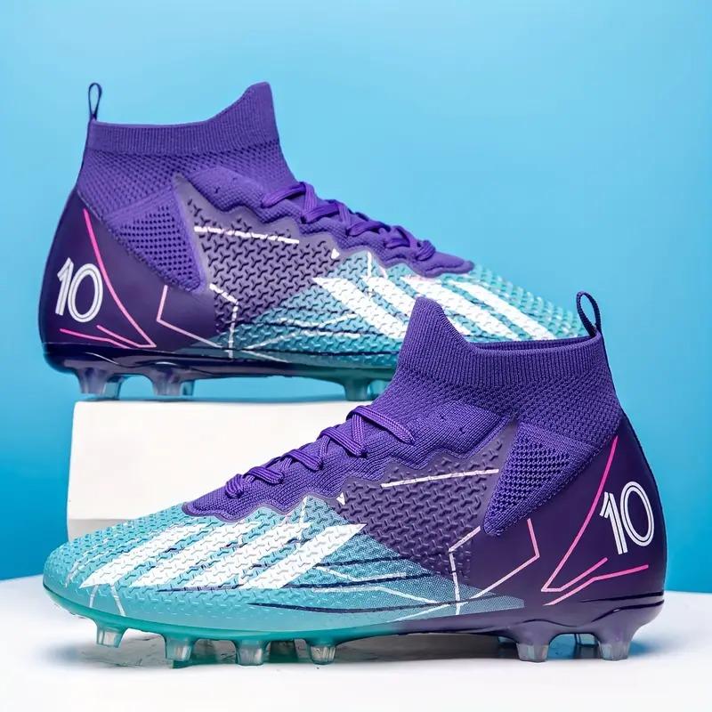 Мужские универсальные футбольные бутсы SpikeTech High Top для футбола 38 фиолетовый — фото 8