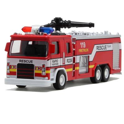 1/32 Scale Rescue Stairs Fire Truck Alloy Die-Casting Simulation Model