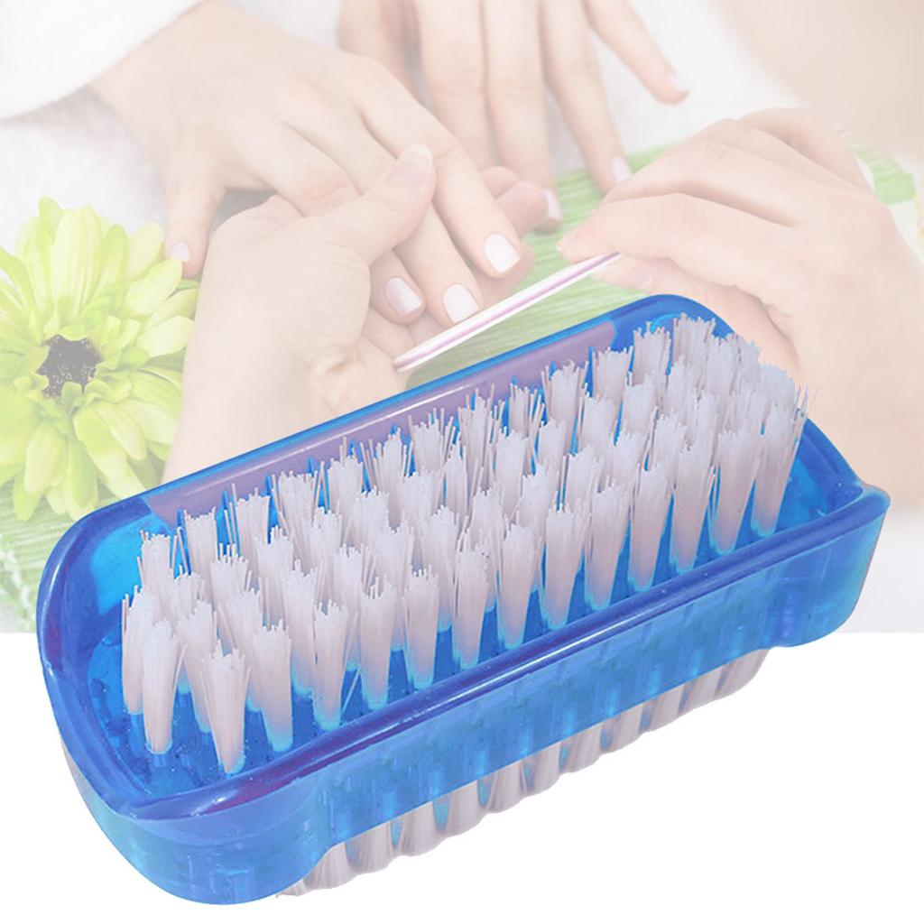 Plastic Double Sided Nail Brush Nail Cleaning Scrubbing Brushes Remove Dust Tool