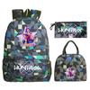 Animation Cartoon Printing Trend Student School Bag Lunch Bag Stationery Pencil Bag Combination Three-Piece Set