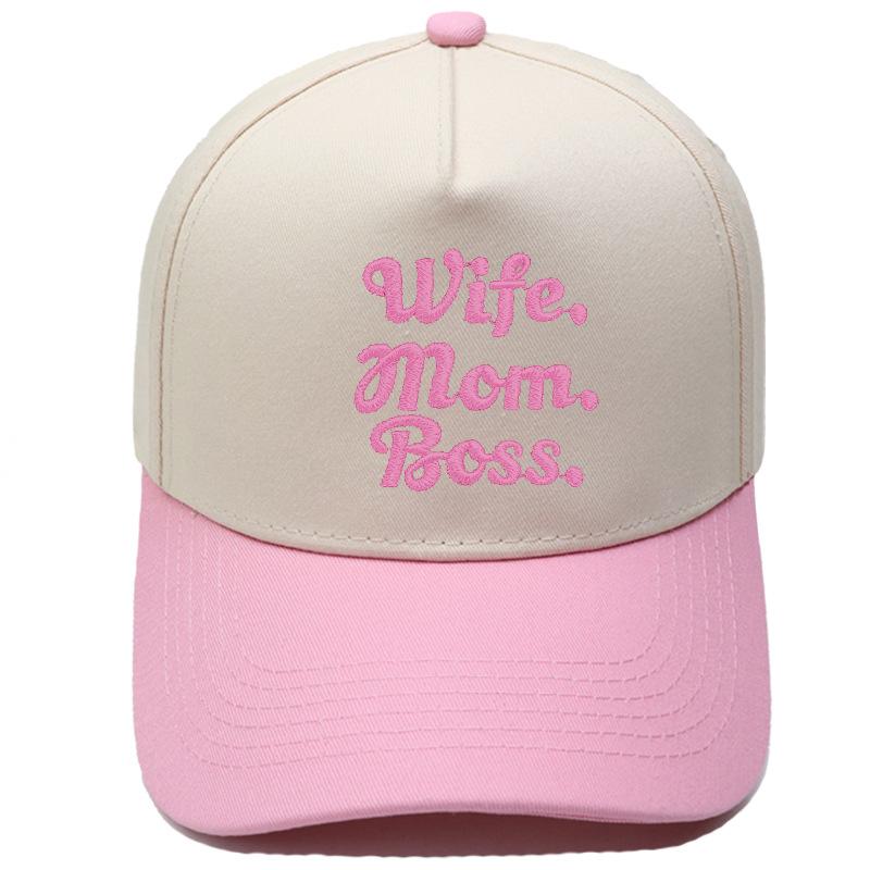 Wife mom Boss Truck Driver Hat Embroidery Color Matching Baseball Cap Male Female Casual Retro Hat