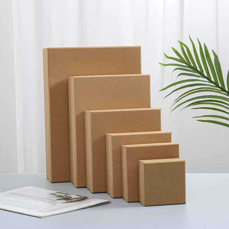 Jewelry Gift Boxes Set Black White Kraft Paper Earring Ring Necklace Storage Case Travel Wedding Dustproof Organizer Wedding Favor Christmas Gift Box