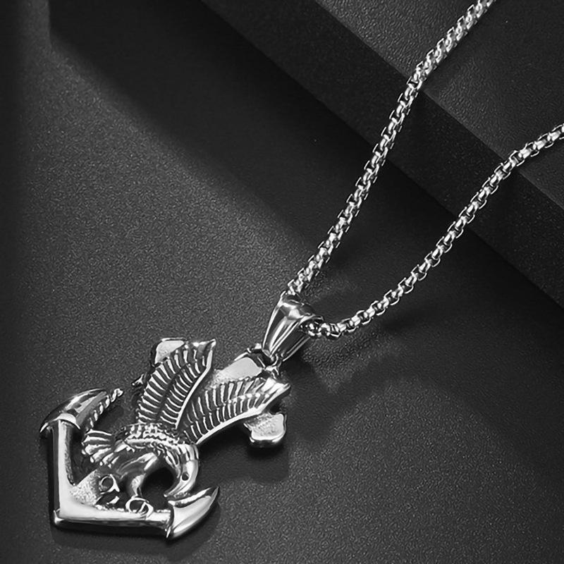 Necklace Laoying Retro Anchor Men's Pendant