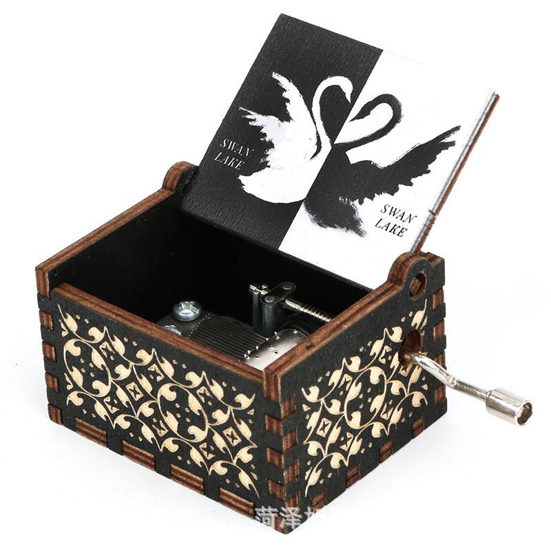 

Лебединое озеро Деревянная музыкальная шкатулка и пазл - Лазерная гравировка, Ручной завод, Подарок