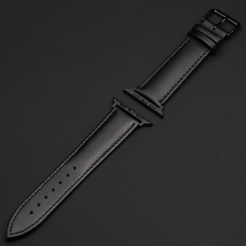 Brown Leather Band Loop Strap For Apple Watch 4 3 2 1 38mm 40mm , Men Leather Watch Band for Iwatch 5 44mm 42mm Bracelet