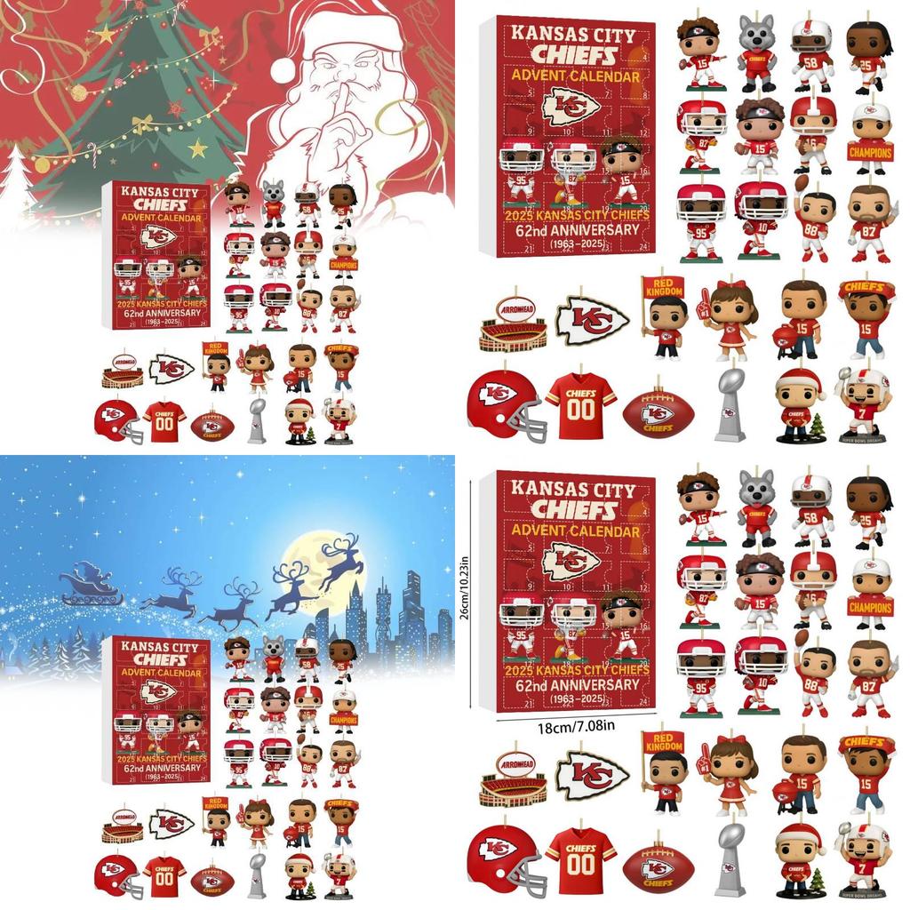 Weihnachts-Überraschungsbox-Dekoration mit Travis Kelce Fußball-Thema für Weihnachtsgeschenke