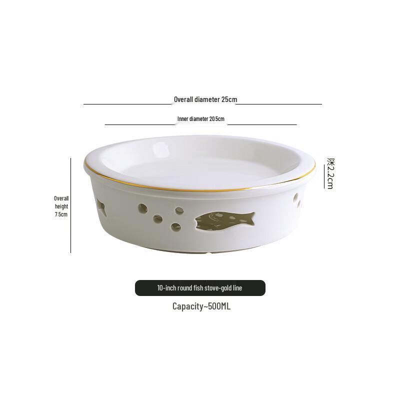 Gold Rim Bone China Candle Heated Serving Set