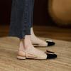 Xiaoxiangfeng 2025 new bag head sandals middle heel thick heel empty single shoes spring and summer French high heels