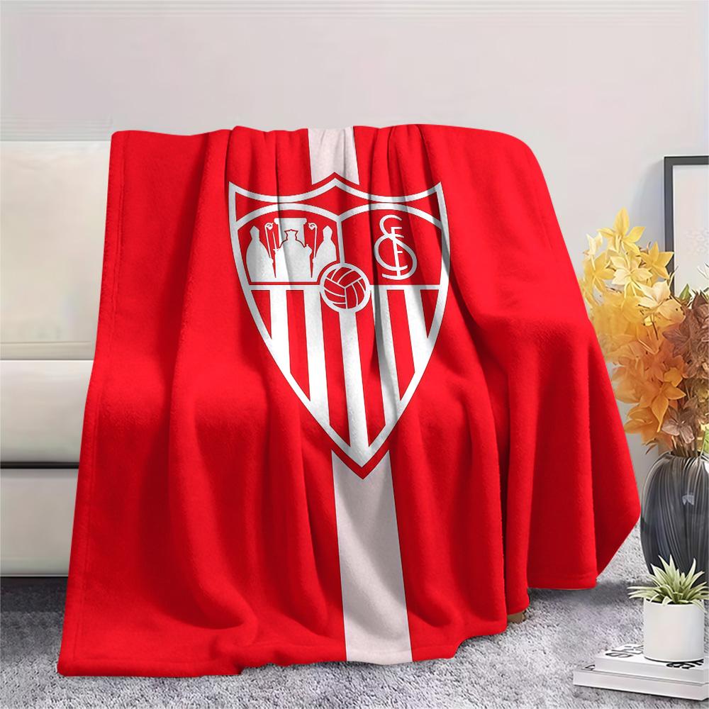 Sevilla FC Flannel Blanket, High Quality Comfortable for All Seasons, Home Decor, Warmth and Comfort