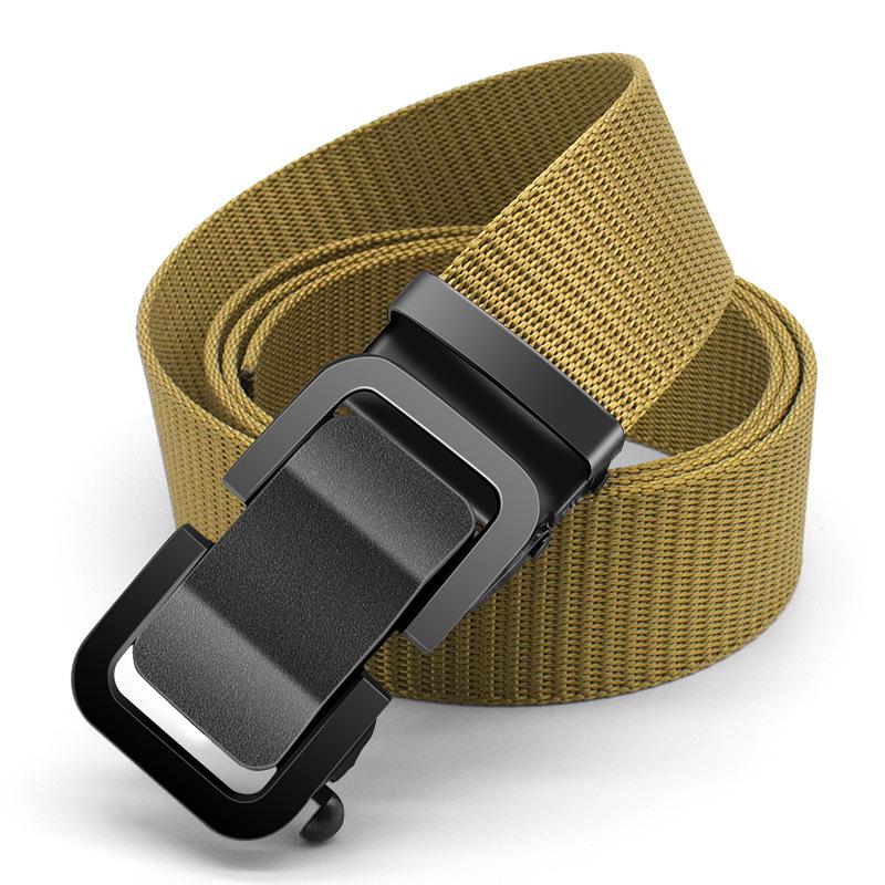 Men's Nylon Automatic Buckle Tactical Belt - Versatile, Toothless, Outdoor Canvas Waist Belt