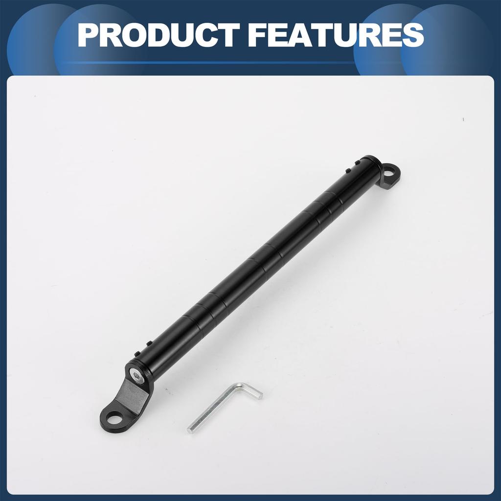 INFINAUTO Handlebar Motorcycle Crossbar Mirror Motorcycle Handlebar Extension with Small 1 Set Brace, Mount, 34cm/13.39" Wrench, Black,