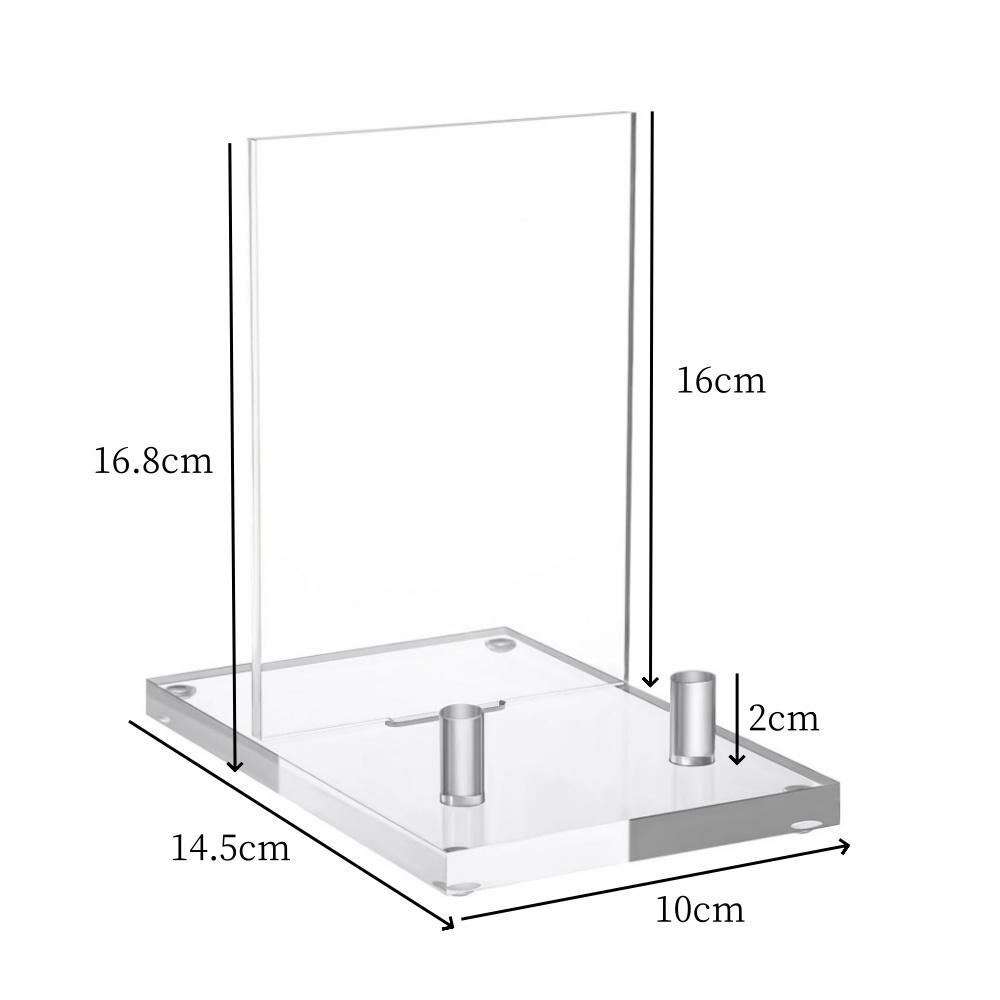 YX157 Genomskinlig Akryl Displayställ Fotobok Målning Hållare Mångsidigt Staffli