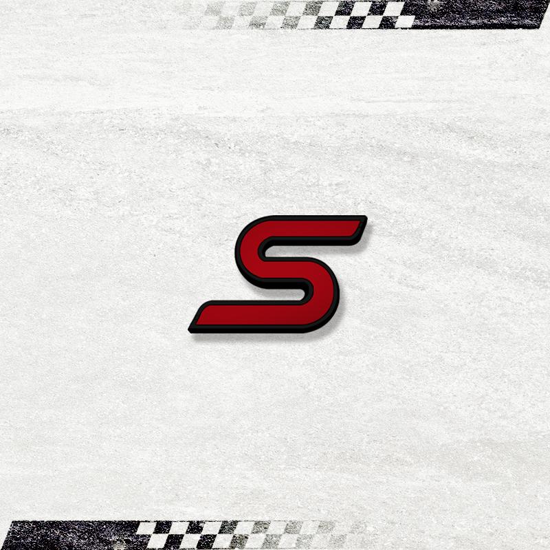 3D Car Sticker S Head Front Grille Badge Metal Decal Emblem  Accessories