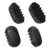  Pettine portatile in silicone nero per ricci e dreadlocks per acconciature raccolte