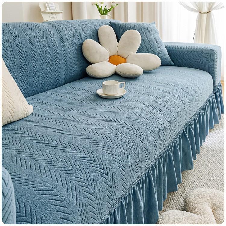 Printed Skirt Sofa Cover Anti Cat Scratch All Season Sofa Cover All Inclusive New Dust Cover