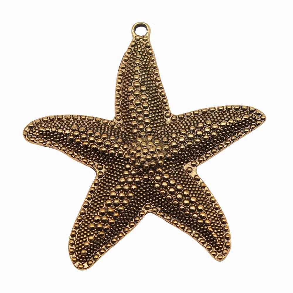 Starfish Charms Multi Color Metal Pendants For Beach Themed DIY Jewelry Accessories