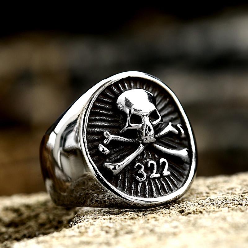 BEIER 2022 Nouvelle Mode Punk Navigation Pirates Bague Crâne Bague Homme Cool Biker Hip Hop Films Bijoux Vente en Gros