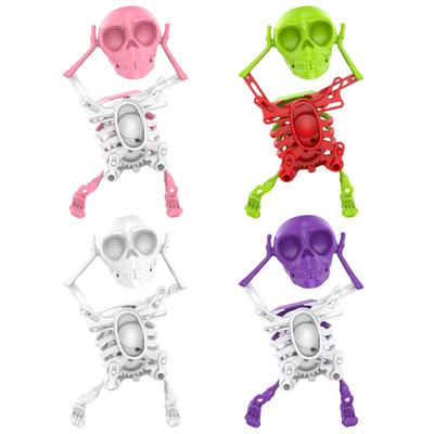 Dancing Skeleton Toy 3D Swinging Wind Up Skeleton Skeleton Statue for Desk Decoration and Stress Relief Halloween Party Favors
