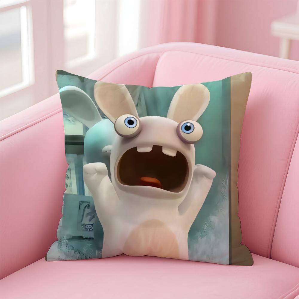 R-Rabbids I-Invasion Cushion Cover Home & Car Multi-Scene Pillow Cover - Reversible, Soft & Durable for Daily Use