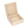 Boite en bois - ARTEMIO - Carrée 10 cm - Bois massif - Marron - Non personnalisable