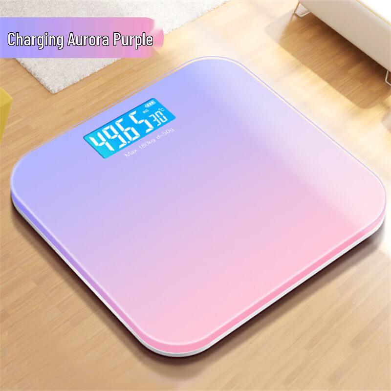 JINMIAO Accurate USB Charging Digital Body Weight Scale with Hidden LCD Display