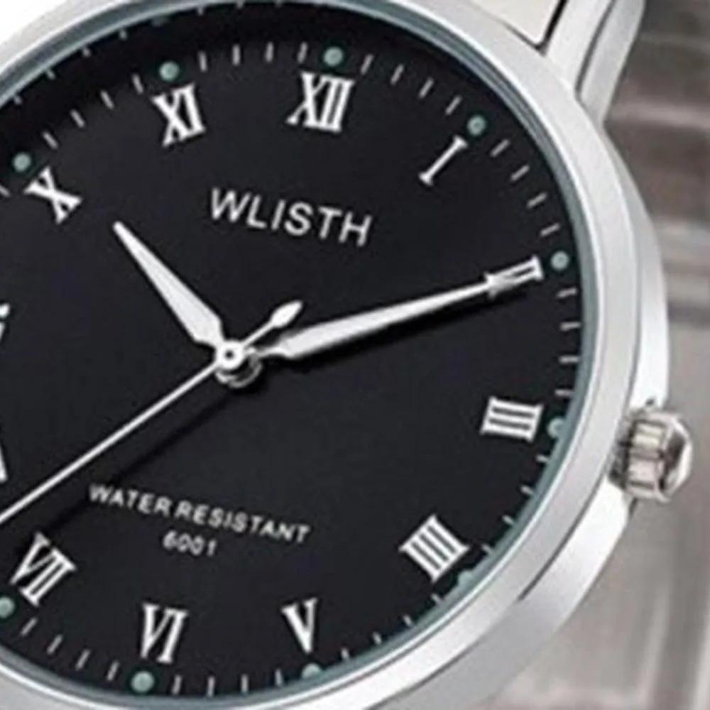 Analog basic watch men s light metal attractive trendy basic watch Leather Braun