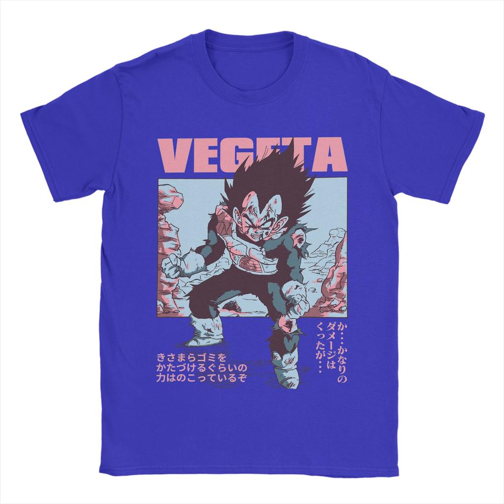 Distressed Saiyan Battle Hardened DDragon Ball Z Vetega T Shirts for Unisex Pure Cotton TShirts Tee Shirt Short Sleeve Plus Size