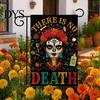 Durable Fabric Garden Flags Day of The Dead Flag, 12x18 Inch Floral Skull Decorative Yard Holiday Party Outdoor Banners Mexican Gothic Skeleton
