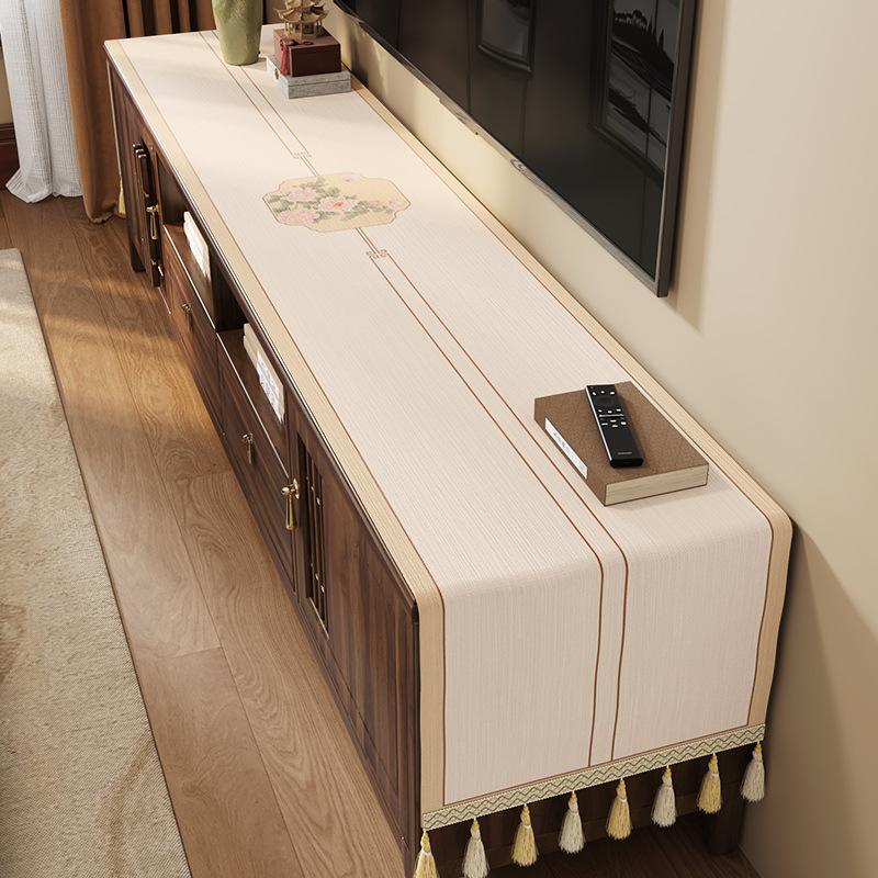 Zen TV-Schrank, Tischdecke, Couchtischabdeckung, Kommode, Schuhschrank, Beistellschrank, Hochwertige Staubtischdecke