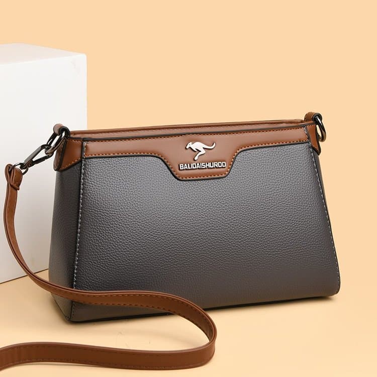 Контрастная маленькая квадратная сумка женская легкая роскошь для commuters на плечо мессенджер серый