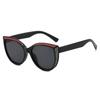 2026 New Cat Eye Large Frame Sunglasses, European American Ins Trendy Outdoor Retro Sun Glasses, UV Protection Eyewear for Daily Outfit