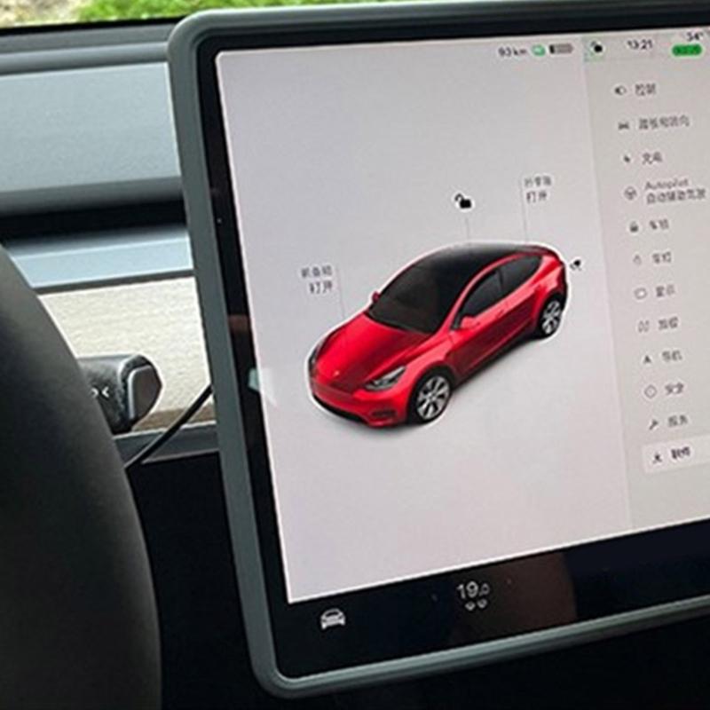 Car Interior Screen Edge Protective Silicone Frame Skin Cover For Model 3 Model Y Center Console Bumper Guard Decoration