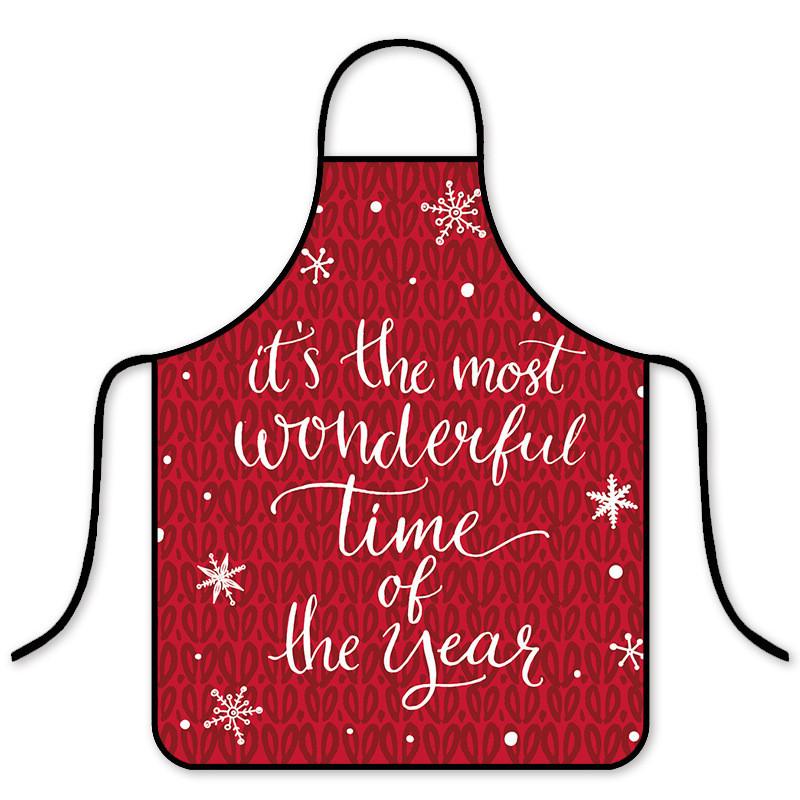 Christmas Holiday Waterproof Oilresistant Apron With Creative Fun Patterns For Adults And Kids