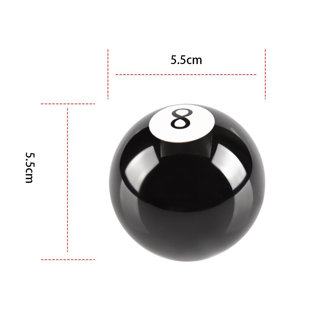 Universal Round Shifter Knob Head Black 8 Ball Racing Acrylic Gear Shift Knob SK-1003-8
