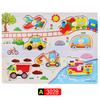Big Size Baby Montessori Wooden Puzzle Hand Grab Board Set Educational Toys Infantil Cartoon Number Letter Math Puzzle Kids Gift