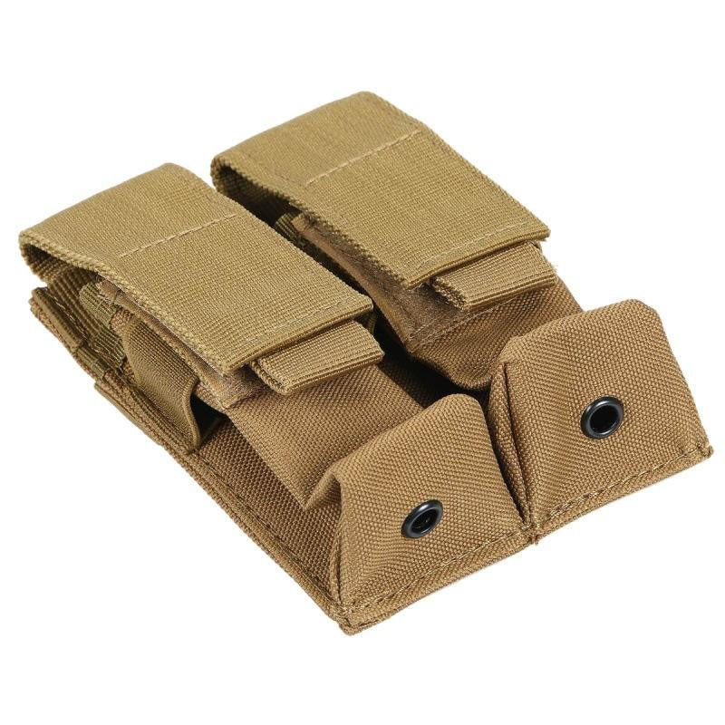 9MM Double Magazine Pouch Molle Vest Pouches Mag Holder Flashlight Holster Outdoor Hunting Accessories Waist Bag