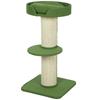 Kratzbaum 91cm Spielbaum mit Katzenbett, Plattform Lammwolle grün