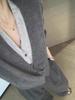 2025 Women's V-Neck Grey Color Block Wool Cardigan - Layered Two-Piece Knitwear for Early Autumn