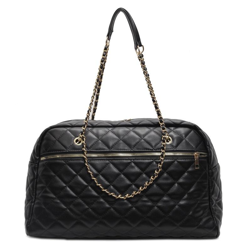 

Women s autumn and winter commuter light luxury travel bag short trip chain single shoulder oblique cross armpit bag чорний
