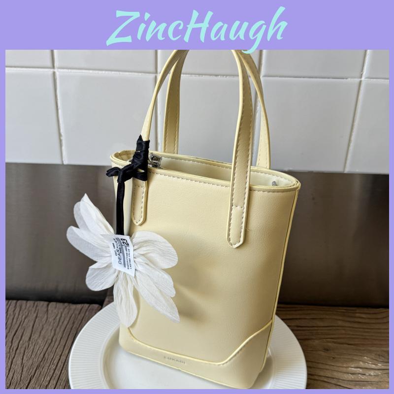 Solid Color Water Bucket Bag With Soft Pu Leather And Inner Phone Pocket For Summer Fashion