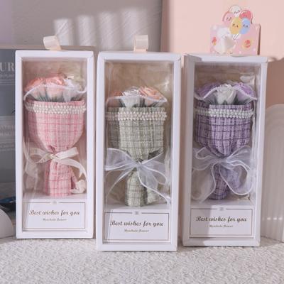 Cadou creativ de Ziua Îndrăgostiților Qixi Mic parfum Buchet de trandafiri Cutie cadou Flori de săpun Cadou de aniversare de absolvire pentru iubită