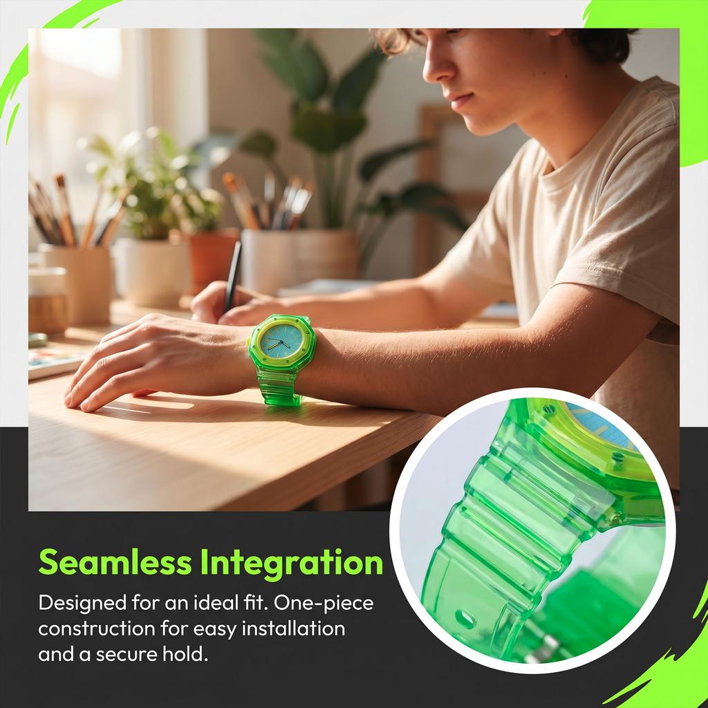 Mod Kit TPU Case+Strap for Swatch AP Royal Pop Pocket Changer To Wristwatch,Modification Integrated Protective Cover Accessories