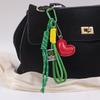 Mini Backpack Hanging Faux Leather Heart Handbag Pendant Bag Pendant Bags Accessories