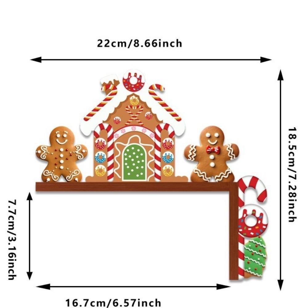 DIY Door Frame Decor Wooden Christmas Sticker NEW Christmas Decorative Corner Sign