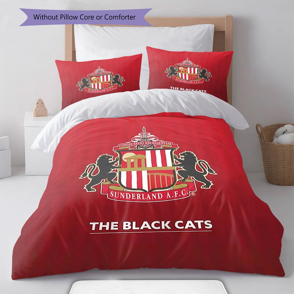 Sunderland A.F Pattern Bedding,Quilt Set Quilt Cover Pillowcase Home Birthday Gift(1 * duvet cover + 2 * pillowcase, without core)
